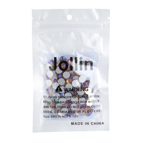 Image of Jollin Glue Fix Crystal Flatback Rhinestones Glass Diamantes Gems for Nail Art Crafts Decorations Clothes Shoes(ss40 144pcs, Topaz AB)