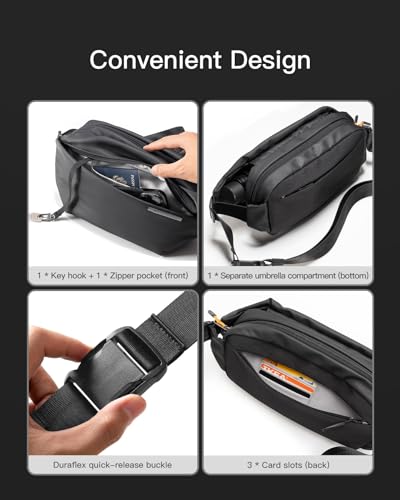 اناتيك شنطة كروس انيقة بحزام كتف قابل للتعديل، شنطة صدر مقاومة للرذاذ للرجال والنساء، شنطة فاني متعددة الاغراض للسفر وصالة الالعاب الرياضية وركوب الدراجات والعمل والرياضة