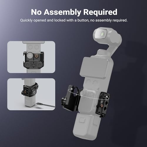 Image of NEEWER Camera Cage Compatible with DJI Osmo Pocket 4P (4 Pro), Pocket 4, Xtra Muse, Protective Gimbal Camera Rig with Action Camera Accessories Mount Adapter & 1 /4 inch Threads, No Assembly Needed, AC069