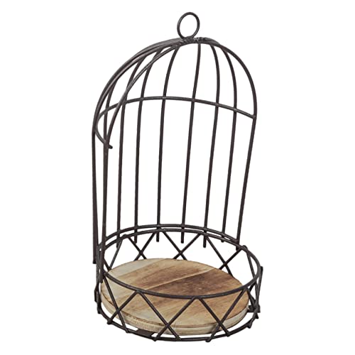 BESPORTBLE Birdcage Flower Rack Tabletop Decor Hanging Planter Decorations Garden Steel Holder Decorative Hanging Plant Stand Indoor Plant Hangers Indoor Large Solid Wood Flower Stand