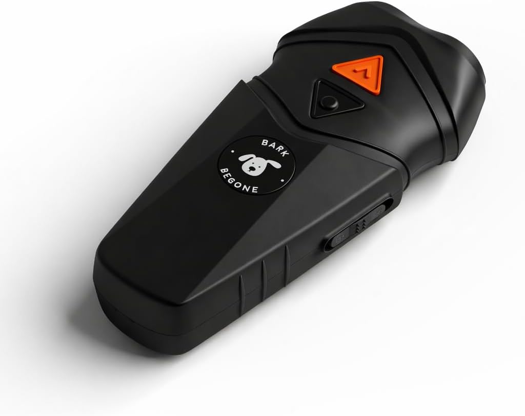 Ultrasonic Dog Bark Deterrent & Behavior Corrector - Stop Barking, Jumping, Aggression Without Yelling - Just Point & Press! Backed by Kevin Harrington from Shark Tank (Black Rechargeable)