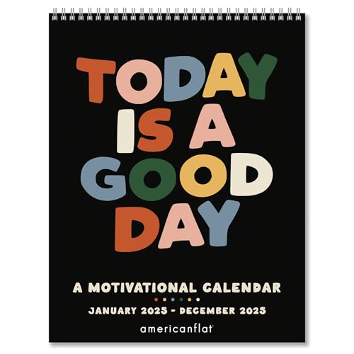 Americanflat 2025 Wall Calendar - Motivational Quotes Design - 10x13 Large Wall Calendar - 12 Month Hanging Calendars for Home or Office - 2025 Calendars for Planning and Organization