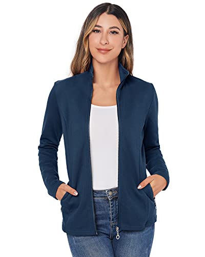 J.Corrine Sudadera sin Capucha y Cremallera Mujer Opa Deportiva Manga Larga con Bolsillos Cover