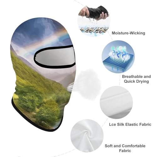 Balaclava para Hombres con Diseño de Arcoíris para Esquí, Montaña y Ciclismo miniatura 3