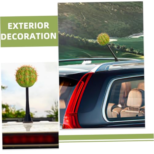 Bolas de antena para coches fáciles de instalar Mobestech: decoración resistente en forma de cactus 7
