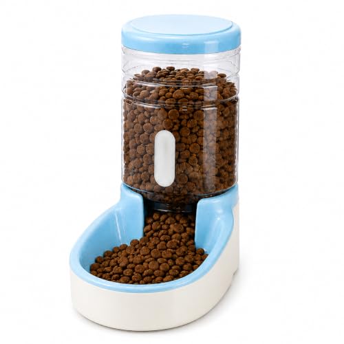 Image of PetVogue Pet Feeder Plastic Food Dispenser For Dogs & Cats,Self-Dispensing Pet Food Feeder Automatic Food Leakproof Dispener Bowl-3.8 ltrs - Pet Supplies, 35.6L x 17.8W x 17.8H Centimeter