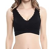 SHE.White Sport BH Damen Spitzen BH Frauen Bustier Racerback Lace Bra Push Up Ohne Bügel Unterwäsche für Yoga Sports BH Bra Top mit Merfarben Wohlfühl-BH