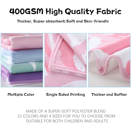 Loosusu Personalized Beach Towels for Kids-Custom Beach Towels with Monogram & Name-Ultra Absorbent Super Soft Swim Towels for Kids,Customized Bath/Pool/Beach Towel for Boys Girls(ArtName)