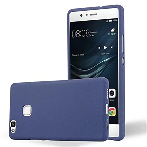 Cadorabo Custodia per Huawei P9 LITE in FROST BLU SCURO - Morbida Cover Protettiva Sottile di Silicone TPU con Bordo Protezione - Ultra Slim Case Antiurto Gel Back Bumper Guscio