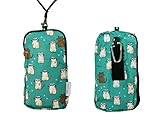 Tainada Men Women Sports Smartphone Pouch, Universal Mutli-Functional Two Zippered Pouch Carry Case Bag for iPhone 15/14 Pro Max; Samsung Galaxy S24+, S23, A54, Z Fold5 (Cats Pattern Turquoise)