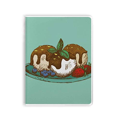 Carnet à couverture souple avec motif chocolat et boule de glace haute finition