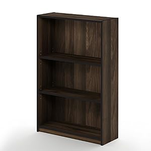 フリノ(Furinno) 本棚 収納棚 カラーボックス JAYAシリーズ 3段 幅62×奥行24.1×高さ102.4cm 棚位置調整可能 コロンビアウォルナット 【日本正規輸入品】 14151R1CWN
