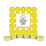 Zuvo Citronella Tealight Candles (50 Pack) – 4-Hour Burn, Anti-Mosquito Outdoor & Indoor Scented Tea Lights – Natural Insect Repellent, Yellow - Image 1