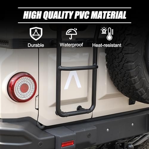 Image of Car Trunk Door Inverted Letter A Sticker Compatible with Ineos Grenadier 2020-2024 Trunk Door Decorative Stickers Tailgate Side V-Shaped Stickers Accessories (White)
