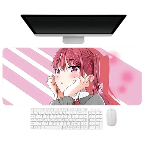 4 mm de espesamiento. Anime Horimiya Hori Kyoko Miyamura Izumi Yoshikawa Yuki Alfombrilla De Ratón, 31.5×11.8×1.6 inch (800×300×4 mm), Borde De Cerradura Delicado, Impermeable