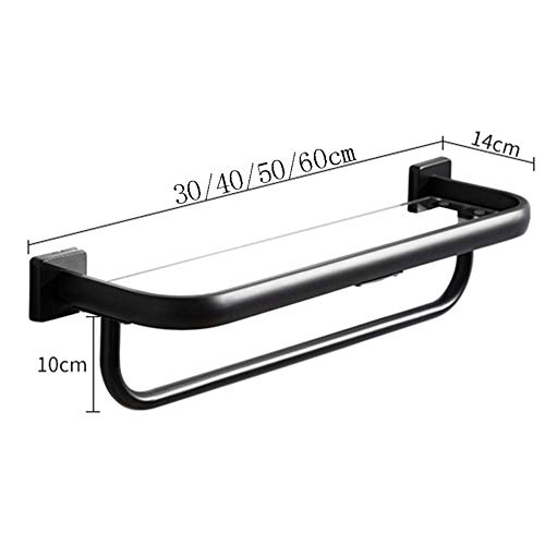 Estante de vidrio para espejo de baño de 40cm con varilla 6