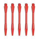 PATIKIL 45mm Plastic Dart Shafts, 15 Pack Medium 2BA Thread Dart Stems Dart Accessories, Red
