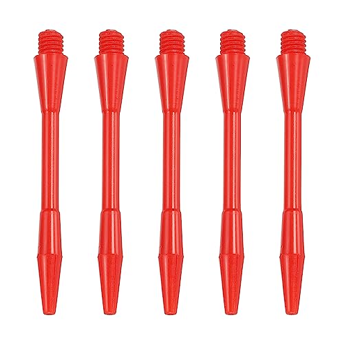 PATIKIL 45mm Plastic Dart Shafts, 15 Pack Medium 2BA Thread Dart Stems Dart Accessories, Red