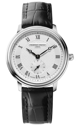 Women's  Slim Line Analog Display Swiss Quartz Black Watch - Frederique Constant FC235M1S6