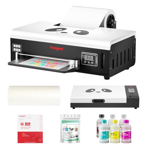 Procolored F8 DTF Apparel Printer A4 L800 Panda Transfer Printing Machine with White Ink Circulation Roll Feeder (Printer+Oven+5 x 250ml Ink+100m Film)