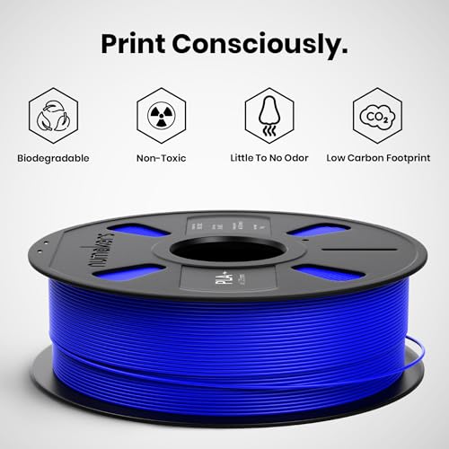 Image of NUMAKERS PLA+ 3D Printer Filament, 1.75mm, Dimensional Accuracy + /- 0.03 mm, 1 kg Spool (2.2 lbs), Compatible with Most FDM Printers (Royal Blue)