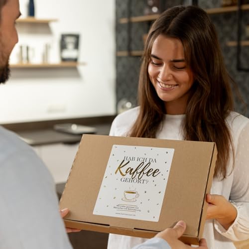 Premium Kaffeebohnen Geschenkset - 5 x 100g Probierset Ganze Bohnen - Kaffee Geschenkidee für Männer & Frauen - Barista Specialty Coffee - Hab ich da Kaffee gehört?