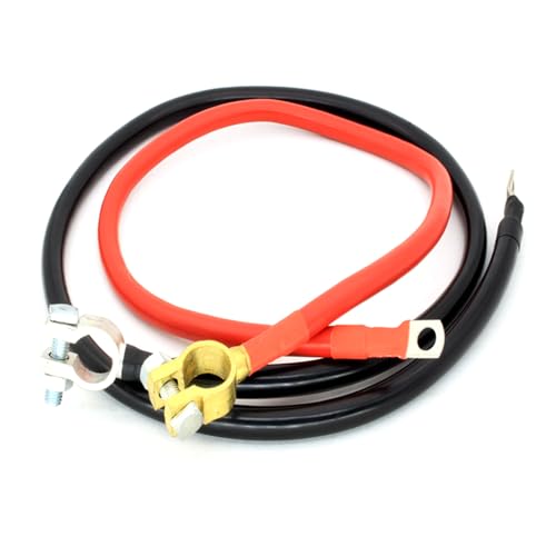 Conectores de batería de cable de alta conductividad 2AWG de 50 cm, cable de batería 12 V, instalación sencilla para camiones y motocicletas