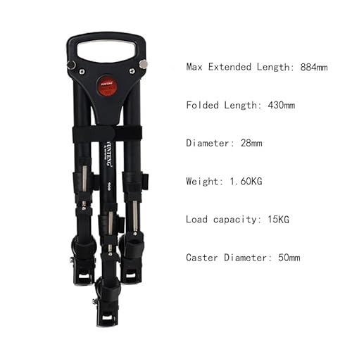 T&YFOTOP Tripé profissional de fotografia resistente com rodas de borracha e suportes de perna ajust