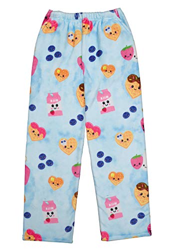 Iscream Big Girls Fun Print Silky Soft Plush Pants - Breakfast Buddies, Large (14) #TOP22
