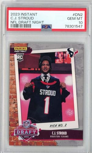 Graded 2023 Panini Instant CJ Stroud #DN2 NFL DRAFT NIGHT Rookie RC Football Card PSA 10 Gem Mint