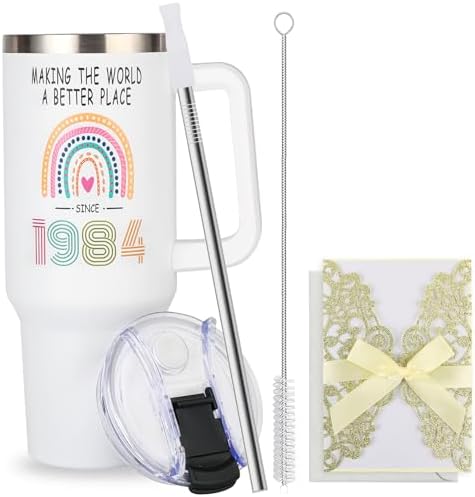 60th Birthday Tumbler - Vintage 1965 Themed Insulated Cup For 60 Year Old Birthday Gifts