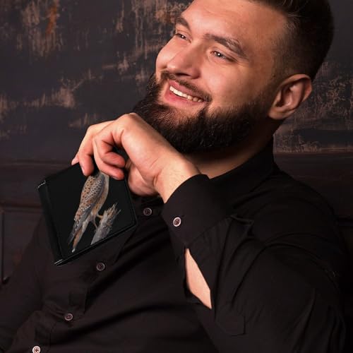 Kestrel Bird Men‘s Bifold Wallet with Front Pocket And Credit Card Holder for Daily Travel Work4