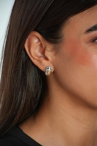 Egyptian Scarab Post Earrings - Silver Finish - Made in USA2