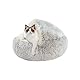 CUEMOON Flauschiges Katzenbett, rund, weiches Plüsch, Kleine Hunde und Katzen Haustierbett Waschbar rutschfest Hundebetten Lang Plüsch Verdicktes Warmes Hundekorb, Schlafkissen, rutschfest, Curry