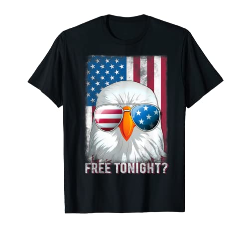 You Free Tonight Eagle 4 de julio Bandera Americana Vintage Camiseta