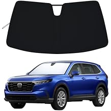 PIMCAR Windshield Sun Shade for Honda CRV 2023-2025 2026, Premium 310T Reflective Polyester UV Blocker, Lightweight Foldable Sun Visor with Storage Pouch