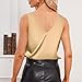 Aniywn Cute Tank Tops for Women Trendy Silk Satin V Neck Summer Blouse Sleeveless Shirt Business Casual Dressy Camisole Top