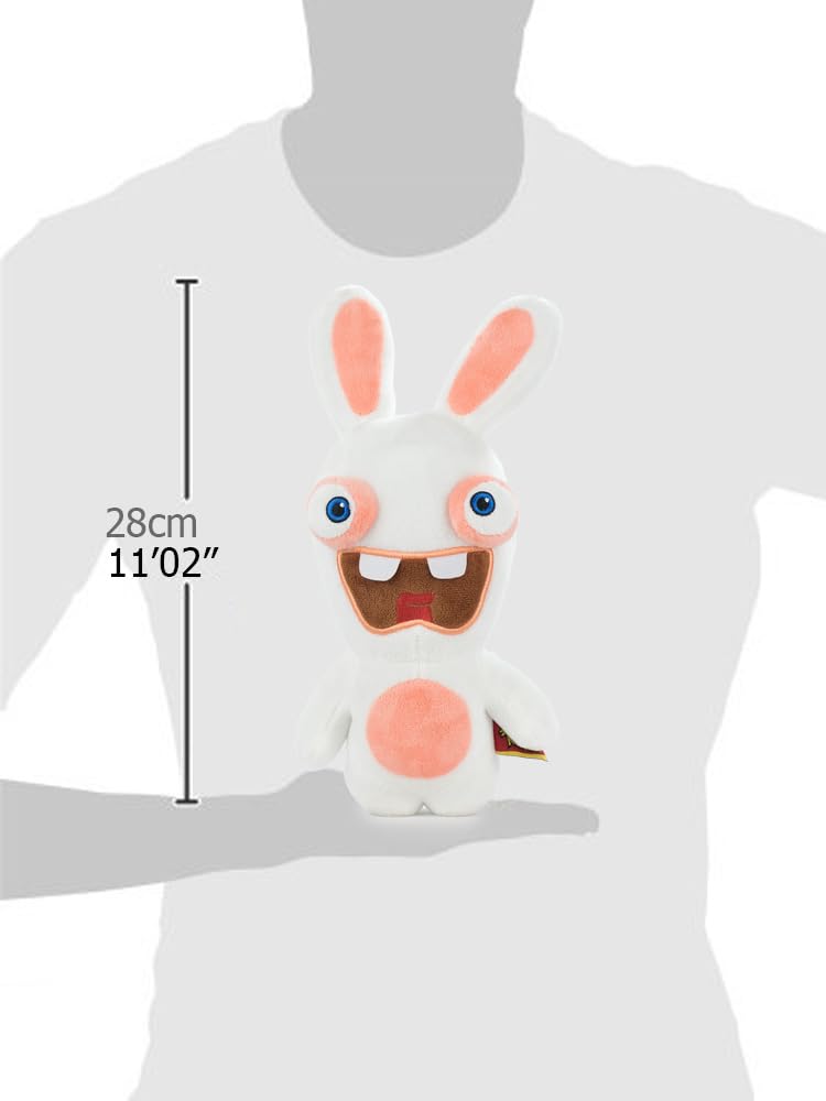 PMS Rabbids Video Game Character Soft Toy, 28cm 11'02", 16002614-1 16002614-2 (Open Mouth), White - Image 4