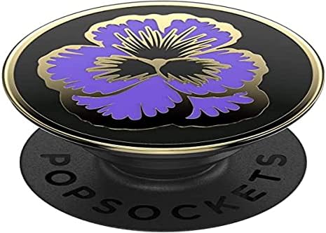 PopSockets: PopGrip Expanding Stand and Grip with a Swappable Top for Phones & Tablets - Blooming Peony Pink Enamel, universal