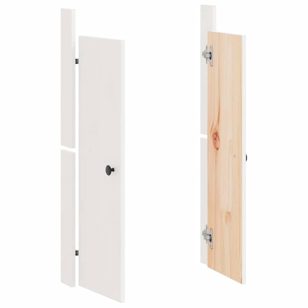 Genérico Puertas de Cocina Exterior 2 uds Madera Pino Blanco 50x9x82 cm,Bricolaje,Accesorios de Bricolaje,Ferretería para armarios,Puertas de armarios-832360