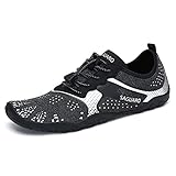 Kararao Mens Womens Water Shoes Quick Dry Swim Shoes Beach Shoes Pool Surfing Aqua Sports, A061 White, 11.5 Women/10 Men