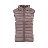 La veste bouffante à fermeture éclair intégrale pour femmes est super légère et facile à ranger dans un sac de rangement pour les randonnées et les voyages en avion.