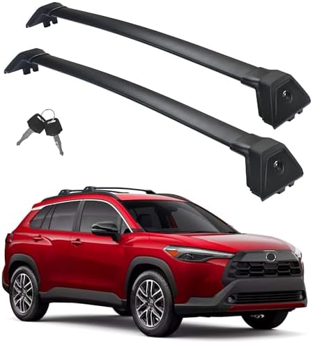 Lockable 260lbsRoof Rack Crossbar fits Corolla Cross 2023-2026 Al...