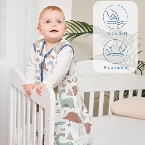 Image of Yoofoss Baby Sleep Sack 24-36 Months Wearable Blanket for Babies 100% Organic Cotton 2-Way Zipper TOG 0.5 Toddler Sleeping Sack 3 Pack, Sleep Sacks