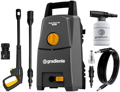 Lavadora De Alta Pressão Gradiente Compacta 1500psi 1400w Cor Cin...