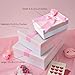 Airuisike Gift Boxes With Lids For Presents, Set Of 3 Pink Gift Wrap Boxes With Ribbon, Assorted Boxes For Presents, Sturdy & Pre-Wrapped Gift Box