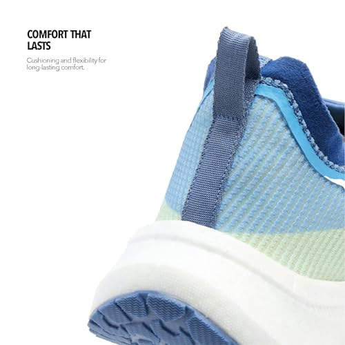 Image of Boldfit Running Shoes for Men Sports Shoes for Man Anti Slip Sports Shoes for Men with Soft Sole Extra Grip Men Shoes for Running, Jogging Regular Gym Shoes for Men, Boys Mens Shoes Blue-Neon UK 6