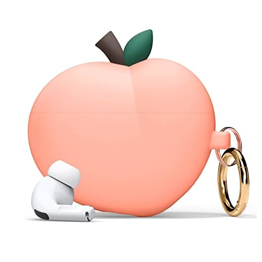 elago Compatible with AirPods Pro 2 Case, Peach 3D Design Case Compatible with AirPods Pro 2nd Generation, Keychain Included