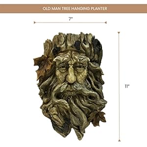 Bits and Pieces - 'Old Man' Tree Hanging Planter - Yard Decorations - Whimsical Tree Sculpture - Indoor/Outdoor Decoration - Garden Peeker Yard Art Bits and Pieces Old Man Tree Hanging Planter Yard Decorations Whimsical Tree Sculpture IndoorOutdoor Decoration Garden Peeker Yard Art