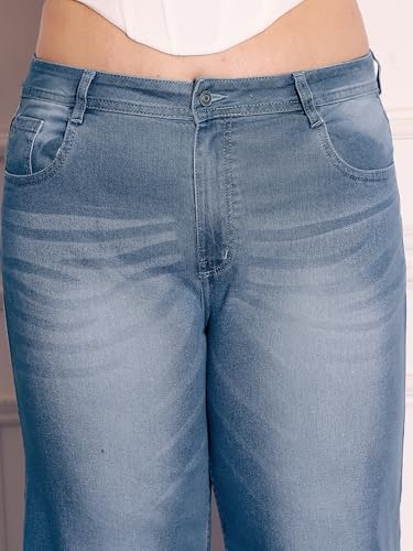 Image of Miss Chase A+ Women's Bootcut High Rise Regular Length Stretchable Denim Jeans